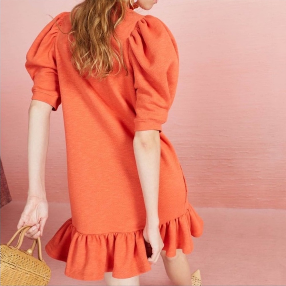 Ulla Johnson Landry Sweatshirt Dress Chili S Nwt View 6